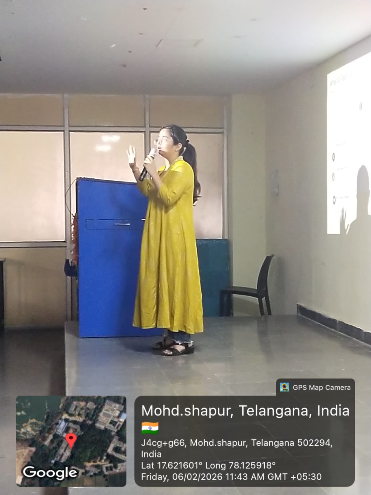 Founder presenting Dreams Over Degrees session